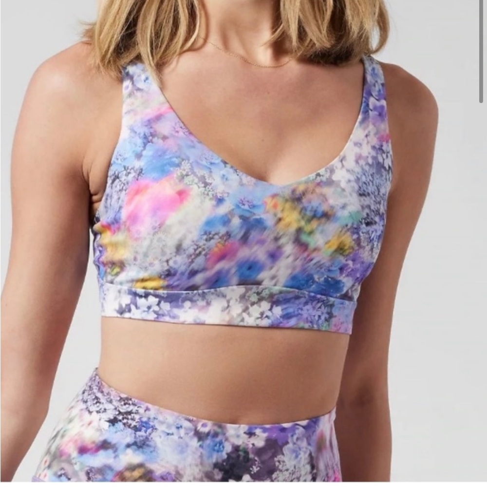 NWT Athleta Solace Printed Bra A-C. SP